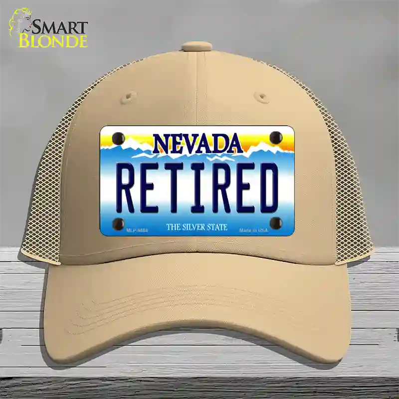 Retired Nevada Novelty License Plate Hat Mesh / Khaki