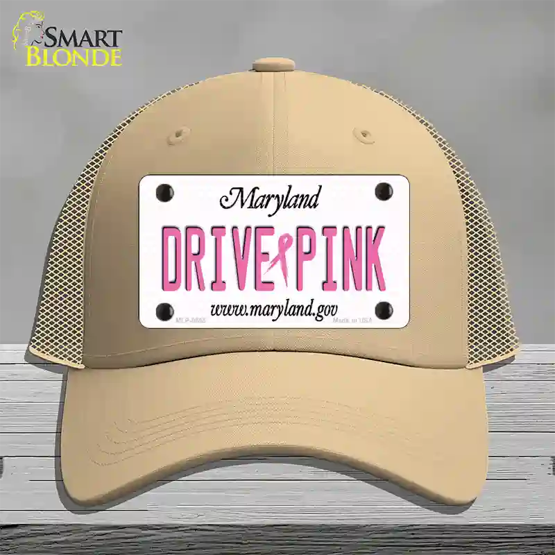 Drive Pink Maryland Novelty License Plate Hat Mesh / Khaki