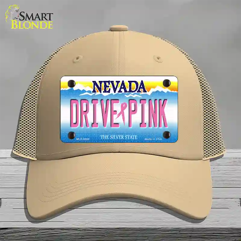 Drive Pink Nevada Novelty License Plate Hat Mesh / Khaki