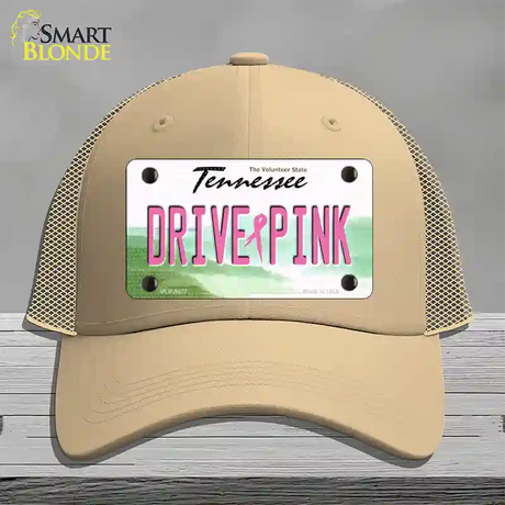 Drive Pink Tennessee Novelty License Plate Hat Mesh / Khaki