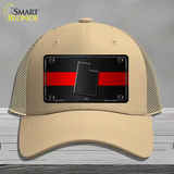 Utah Thin Red Line Novelty License Plate Hat Mesh / Khaki