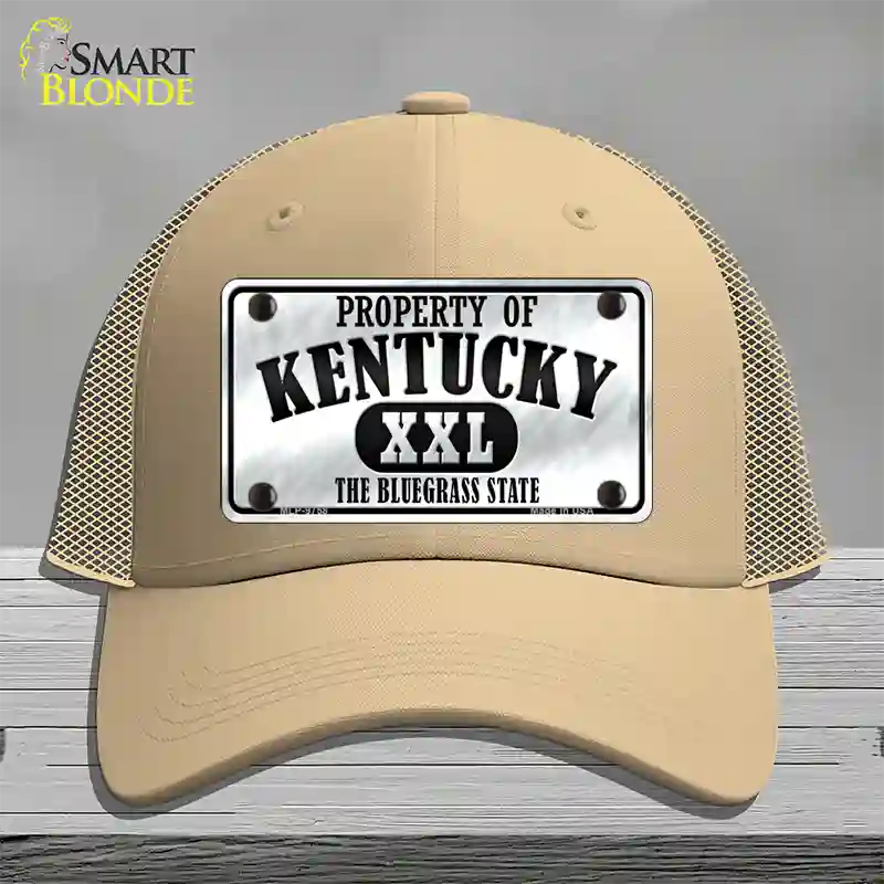 Property Of Kentucky Novelty License Plate Hat Mesh / Khaki