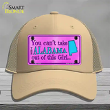 Alabama Girl Novelty License Plate Hat Mesh / Khaki