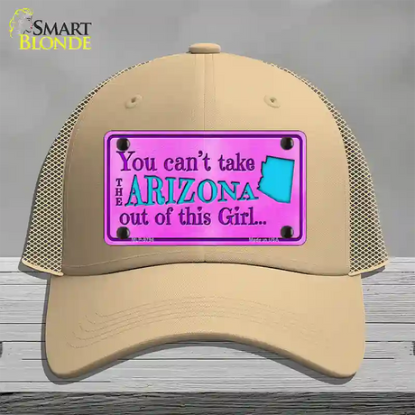 Arizona Girl Novelty License Plate Hat Mesh / Khaki