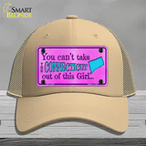 Connecticut Girl Novelty License Plate Hat Mesh / Khaki