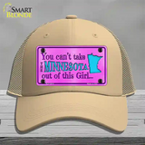 Minnesota Girl Novelty License Plate Hat Mesh / Khaki