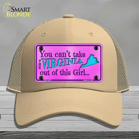 Virginia Girl Novelty License Plate Hat Mesh / Khaki