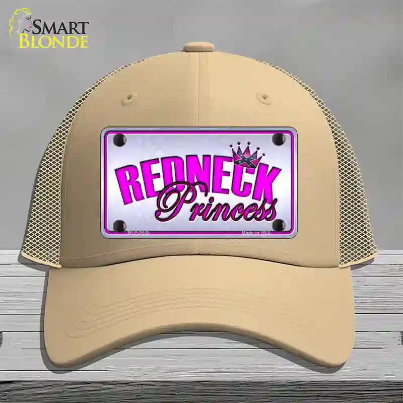 Princess Redneck Novelty License Plate Hat Mesh / Khaki