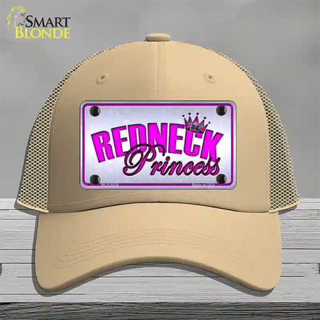 Princess Redneck Novelty License Plate Hat Mesh / Khaki