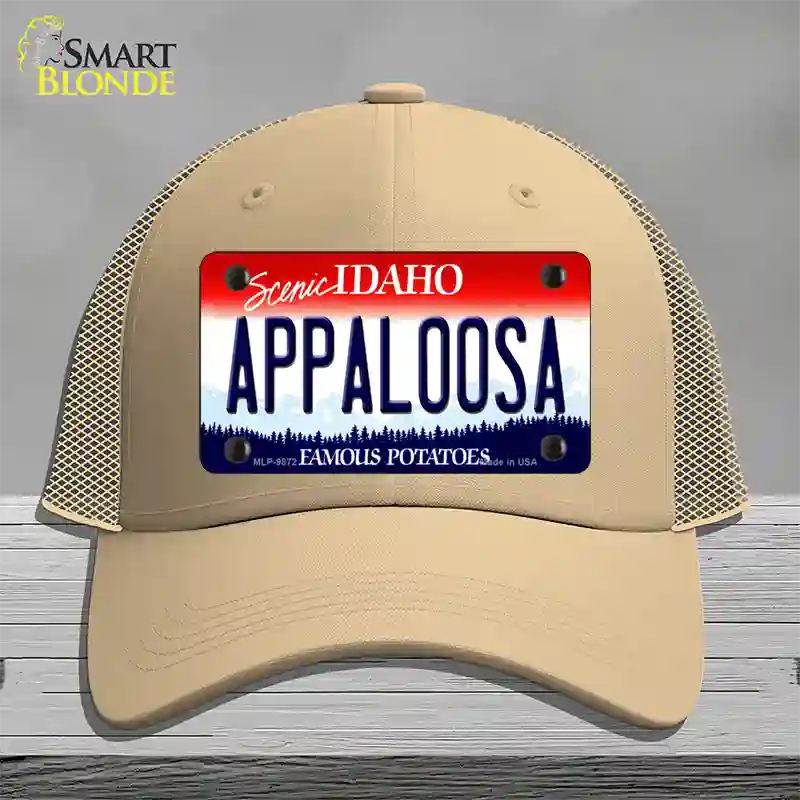 Appaloosa Idaho Novelty License Plate Hat Mesh / Khaki