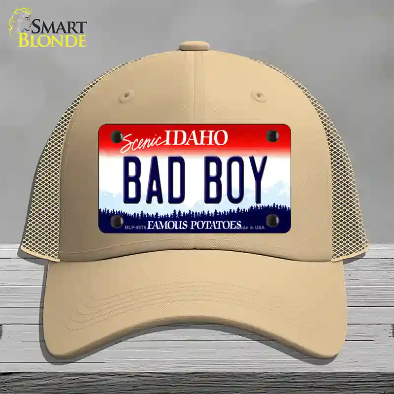 Bad Boy Idaho Novelty License Plate Hat Mesh / Khaki