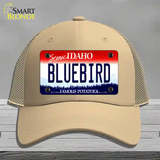 Bluebird Idaho Novelty License Plate Hat Mesh / Khaki