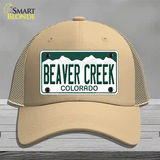 Beaver Creek Colorado Novelty License Plate Hat Mesh / Khaki