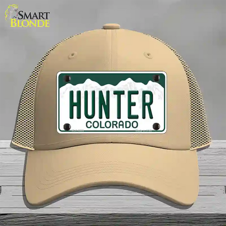 Hunter Colorado Novelty License Plate Hat Mesh / Khaki