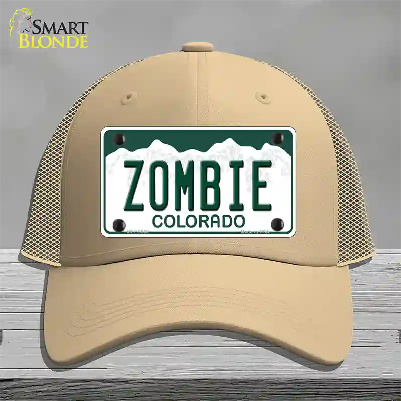 Zombie Colorado Novelty License Plate Hat Mesh / Khaki