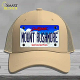 Mount Rushmore South Dakota Novelty License Plate Hat Mesh / Khaki