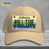 Roll Tide Alabama Novelty License Plate Hat Mesh / Khaki