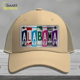 Alabama License Plate Art Novelty License Plate Hat Mesh / Khaki