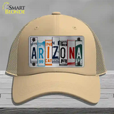 Arizona License Plate Art Novelty License Plate Hat Mesh / Khaki