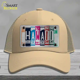 Hawaii License Plate Art Novelty License Plate Hat Mesh / Khaki