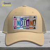 Indiana License Plate Art Novelty License Plate Hat Mesh / Khaki