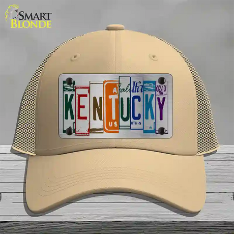 Kentucky License Plate Art Novelty License Plate Hat Mesh / Khaki