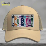 Louisiana License Plate Art Novelty License Plate Hat Mesh / Khaki