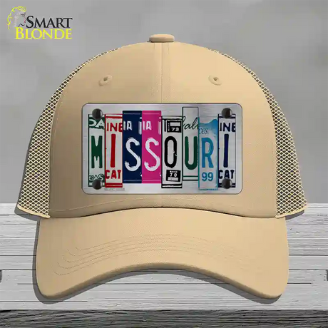 Missouri License Plate Art Novelty License Plate Hat Mesh / Khaki