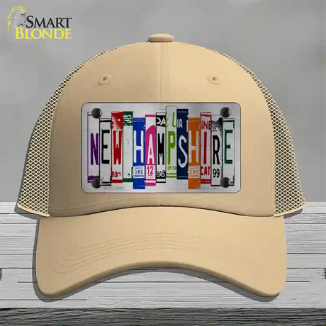 New Hampshire License Plate Art Novelty License Plate Hat Mesh / Khaki