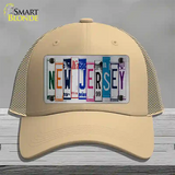 New Jersey License Plate Art Novelty License Plate Hat Mesh / Khaki