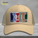 Ohio License Plate Art Novelty License Plate Hat Mesh / Khaki