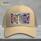 South Carolina License Plate Art Novelty License Plate Hat Mesh / Khaki