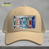 Vermont License Plate Art Novelty License Plate Hat Mesh / Khaki