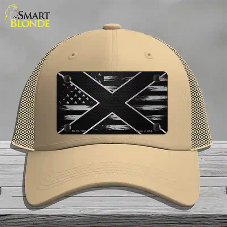 Alabama Carbon Fiber Novelty License Plate Hat Mesh / Khaki