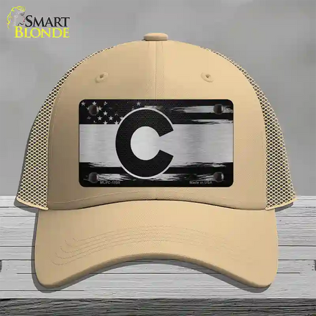 Colorado Carbon Fiber Novelty License Plate Hat Mesh / Khaki