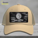 Georgia Carbon Fiber Novelty License Plate Hat Mesh / Khaki