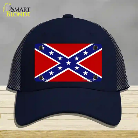 Confederate Flag Novelty License Plate Hat Mesh / Navy