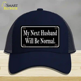 My Next Husband NoveltyNovelty License Plate Hat Mesh / Navy