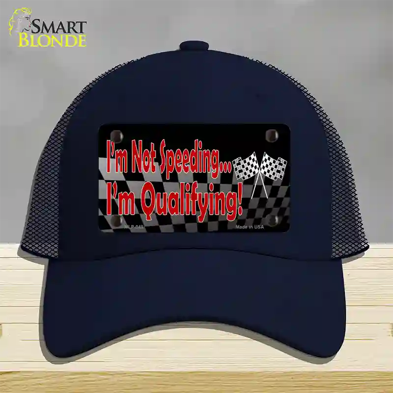 Im Qualifying Novelty License Plate Hat Mesh / Navy