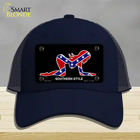 Southern Style Sexy Novelty License Plate Hat Mesh / Navy