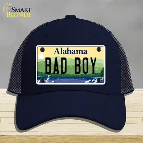 Bad Boy Alabama Novelty License Plate Hat Mesh / Navy