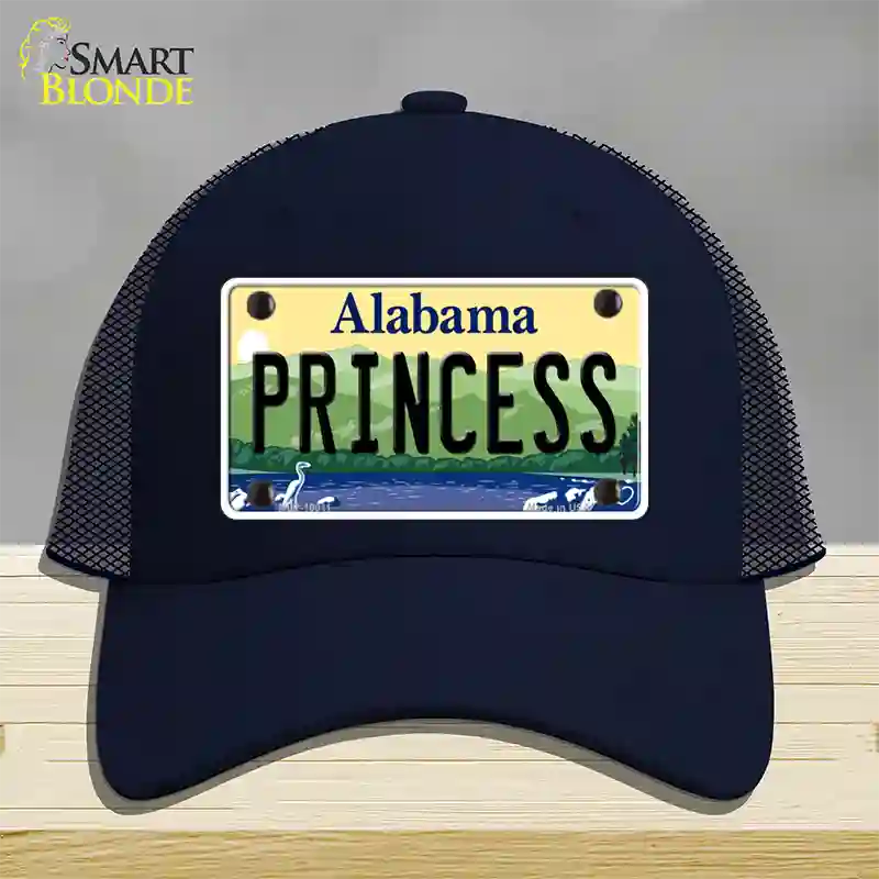 Princess Alabama Novelty License Plate Hat Mesh / Navy