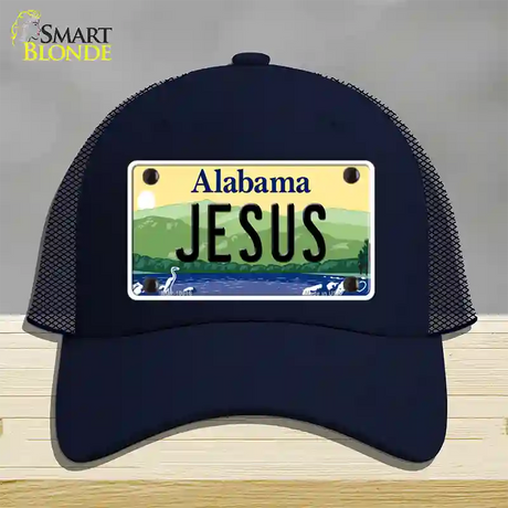 Jesus Alabama Novelty License Plate Hat Mesh / Navy