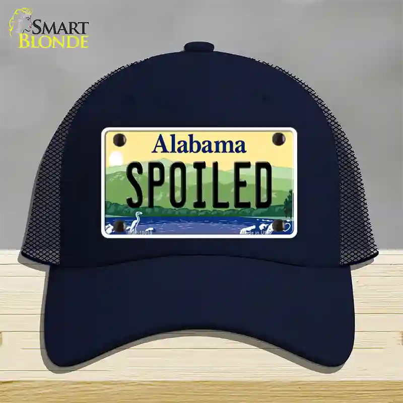 Spoiled Alabama Novelty License Plate Hat Mesh / Navy