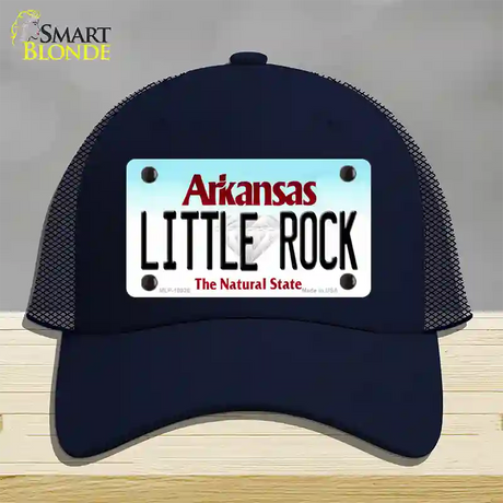 Little Rock Arkansas Novelty License Plate Hat Mesh / Navy