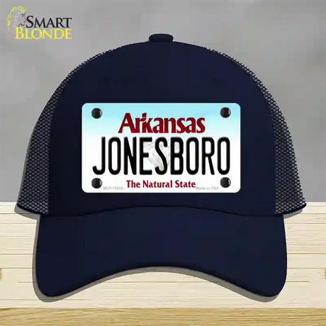 Jonesboro Arkansas Novelty License Plate Hat Mesh / Navy