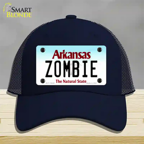 Zombie Arkansas Novelty License Plate Hat Mesh / Navy