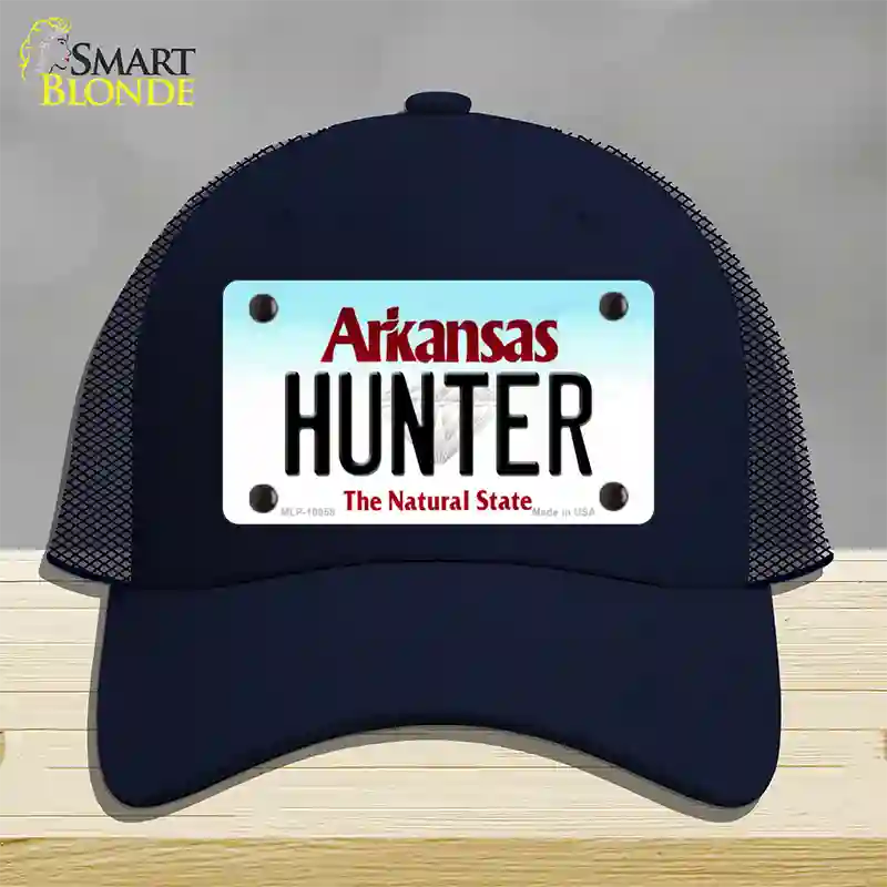 Hunter Arkansas Novelty License Plate Hat Mesh / Navy