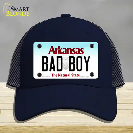 Bad Boy Arkansas Novelty License Plate Hat Mesh / Navy