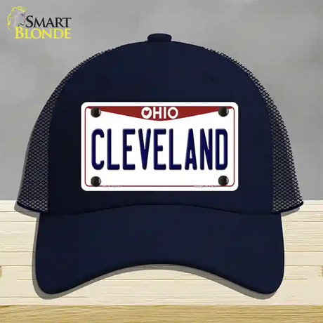 Cleveland Ohio Novelty License Plate Hat Mesh / Navy